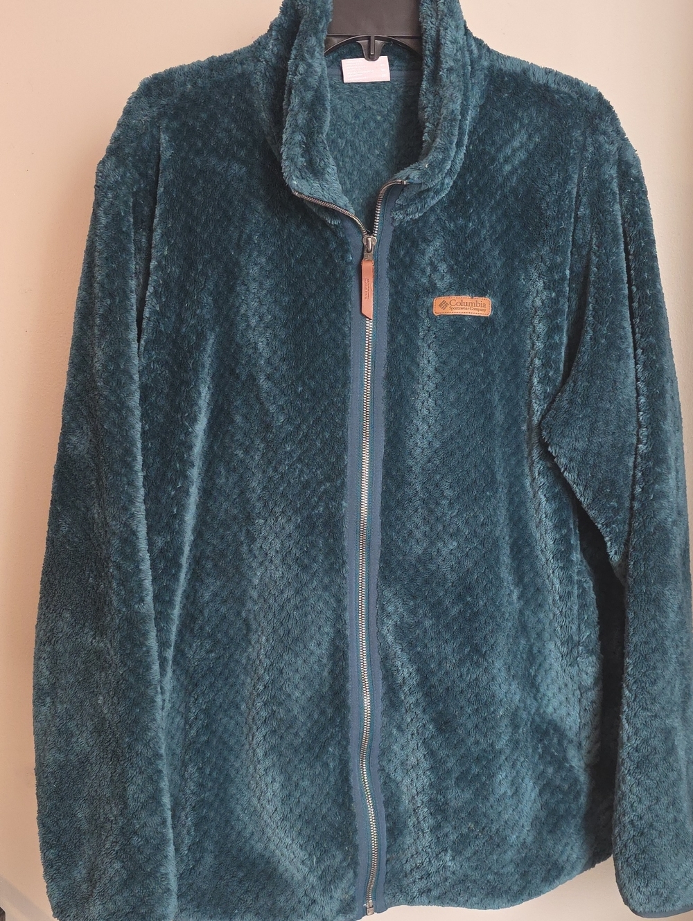 Columbia Women's Teal Plush Full-Zip Teddy Jacket Size 2X